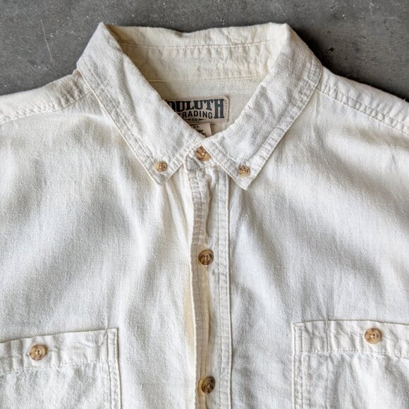 Duluth Trading Co Men's Hemp Short Sleeve Button Down Shirt size XL - Picture 2 of 7